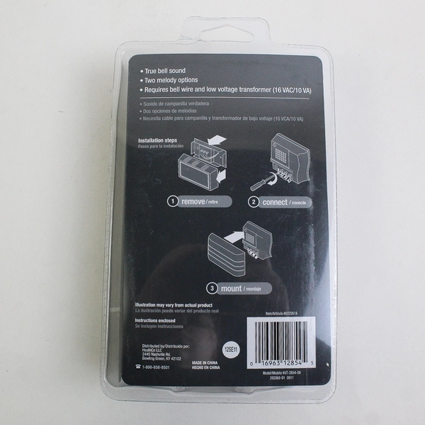 Utilitech Wired Doorbell Kit 2 Chimes White Finish #0322618 Easy Installation