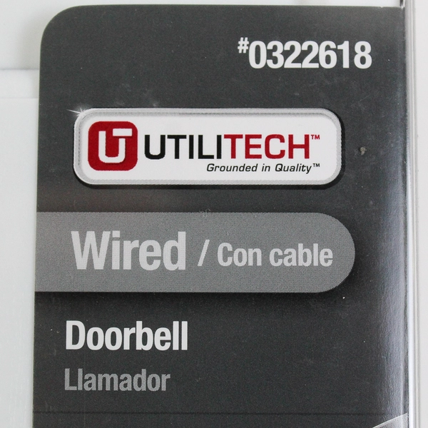 Utilitech Wired Doorbell Kit 2 Chimes White Finish #0322618 Easy Installation