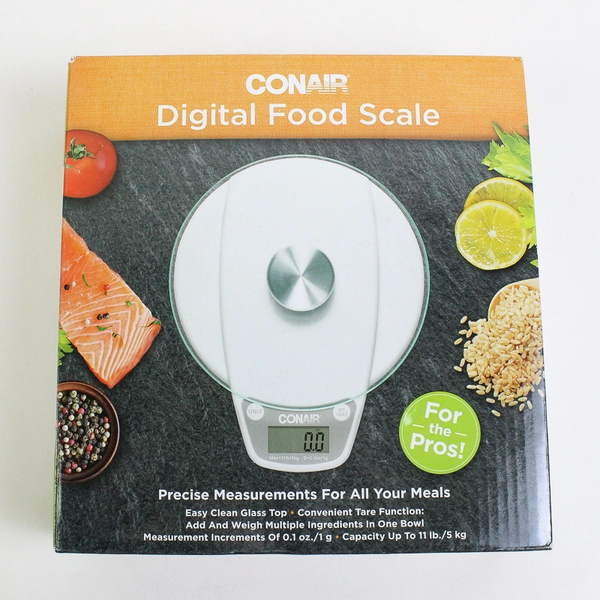 Conair Digital Food Scale White Model CNF130 (2017, Capacity Up To 11 LB)