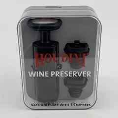 Metrokane Houdini Wine Preserver Vacuum Pump with 2 Stoppers New in Box