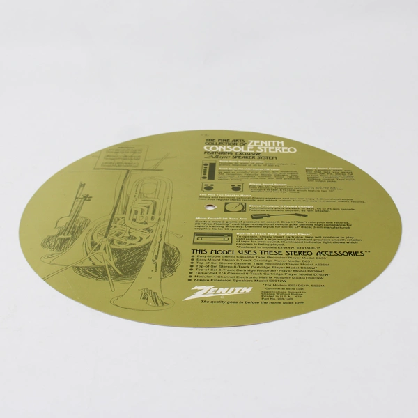 Vintage Zenith Console Stereo Record Player Promotional Paper Insert