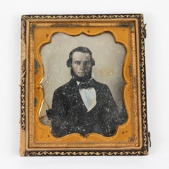 Vintage Mid-1800's Damaged Ambrotype Photo Man Beard Case Is Broken