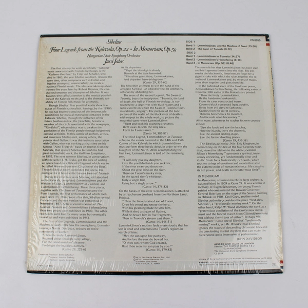 Sibelius Four Legends from the Kalevala In Memoriam Jussi Jalas CS 6955