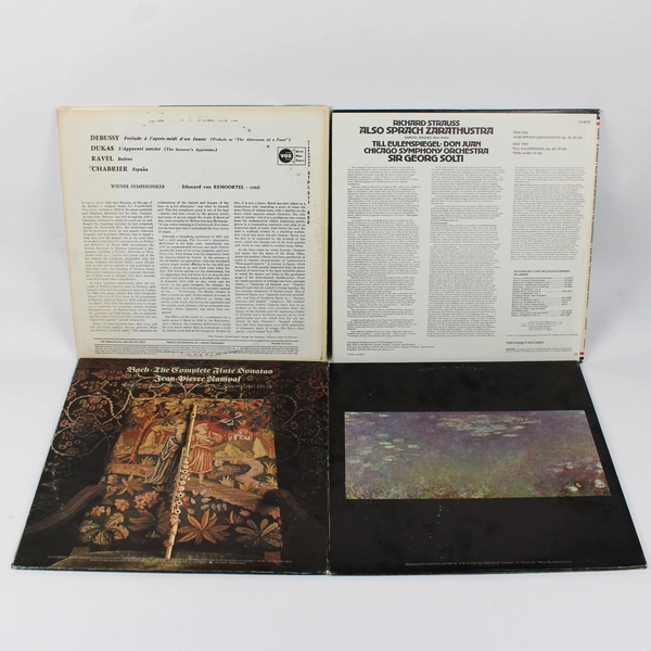 Lot of 6 Classical Vinyl Records LP 12" Strauss Beethoven Debussy Bach 