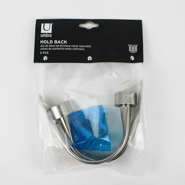 Umbra Cappa Window Drapery Curtain Hold Back Silver/Nickel (Set Of 2)