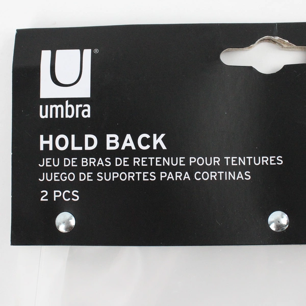 Umbra Cappa Window Drapery Curtain Hold Back Silver/Nickel (Set Of 2)