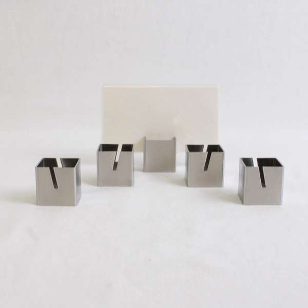 Newclassic Metal Place Card Holders Silver Square 5 Pcs Paper Cards 5 Pcs