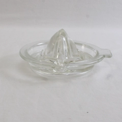 Unmarked Clear Glass Hand Juicer Citrus Reamer FLAW