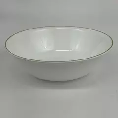 Corelle White With Green Rim Vegetable Bowl 8.5 Inch