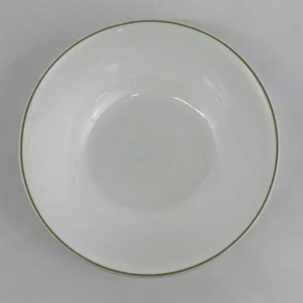 Corelle White With Green Rim Vegetable Bowl 8.5 Inch