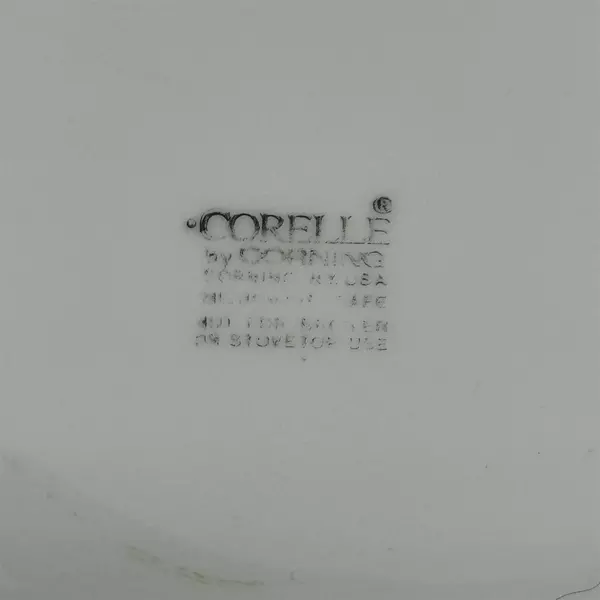 Corelle White With Green Rim Vegetable Bowl 8.5 Inch