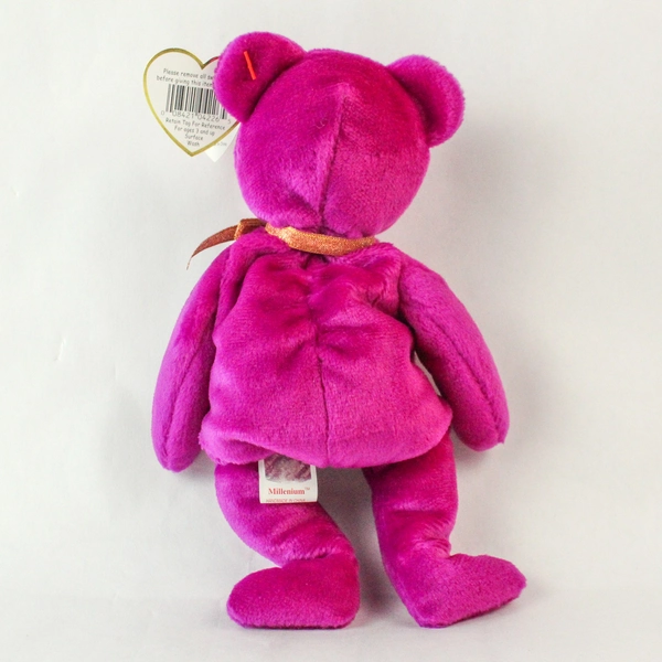 Ty Beanie Babies Millenium 1999 Purple Bear With Tag Plush Toy