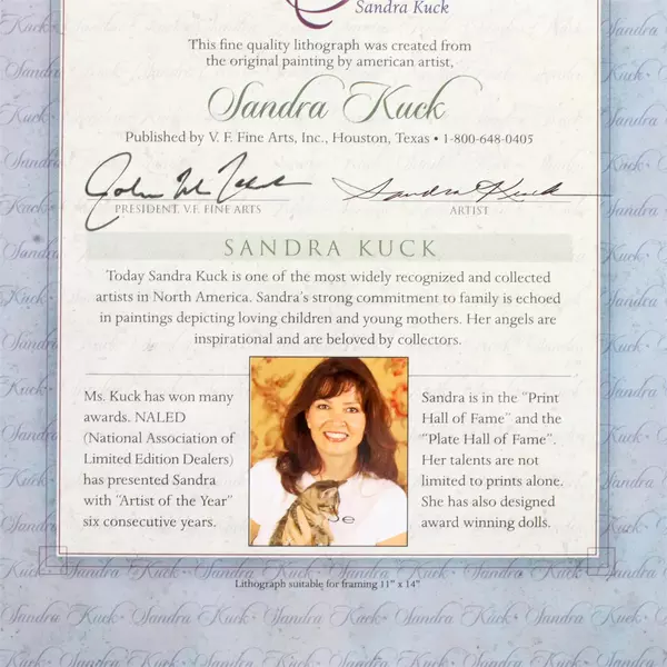 Frameable Sandra Kuck Lithograph Print Twinkle Angel of God 11x14 COA VF Arts