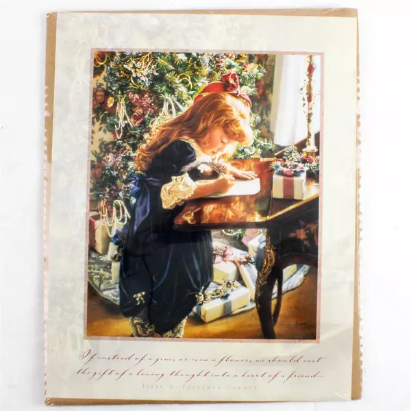 Sandra Kuck Dear Santa Little Girl Victorian Print Lithograph Picture New 11x14