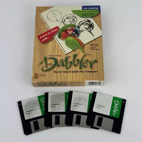 Vintage DABBLER Software for Macintosh by Fractal Design (3.5" Floppy Disks)