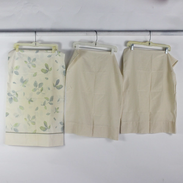 Lot of 10 Green and Beige Standard Size Pillowcases DIY Fabric Upcycling