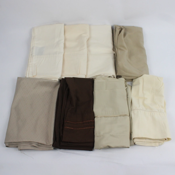 Lot of 8 Brown and Beige King Pillowcases DIY Fabric Upcycling