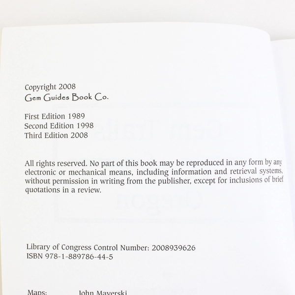 Gem Trails of Oregon by Garret Romaine 2009 Paperback