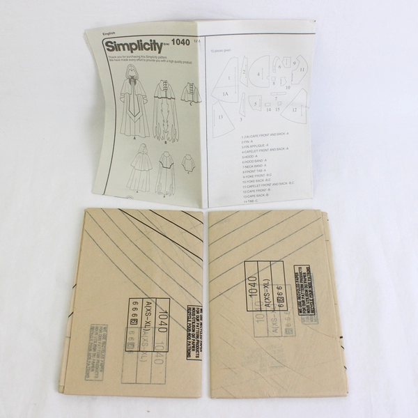 Simplicity Shirley Botsford 1040 Steam Punk/Assassin Costume Unisex Sz A (XS-XL)