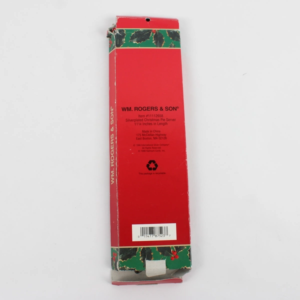 Rogers & Son Silverplated Christmas Pie Server 1999 11.25" Long