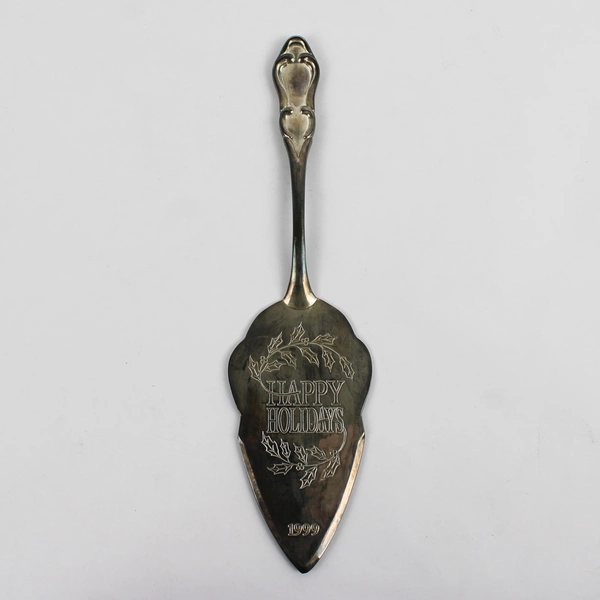 Rogers & Son Silverplated Christmas Pie Server 1999 11.25" Long
