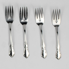 Lot Of 4 Oneida Silver St. Louis (Stainless) Flatware Salad Forks 6.25" Long