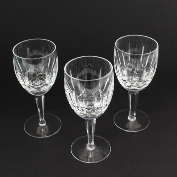 Set of 3 Waterford Kildare Crystal Water Goblets 7" Stemware