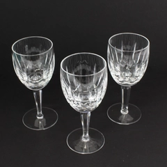 Set of 3 Waterford Kildare Crystal Water Goblets 7" Stemware