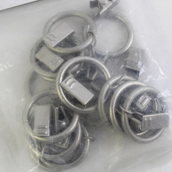 Package of 14 Kenney Metal Rolling Shower Curtain Rings Hooks Chrome