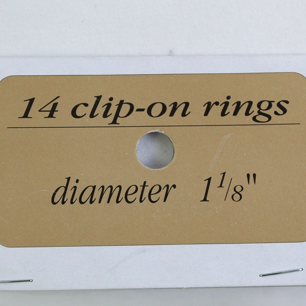 Package of 14 Kenney Metal Rolling Shower Curtain Rings Hooks Chrome