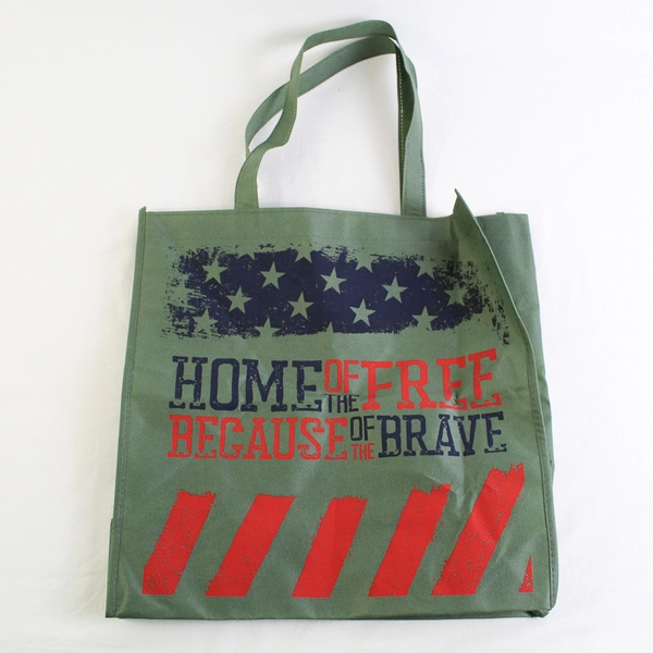 Home of The Free Because Of The Brave Reusable Shopping Bag Tunnel to Towers
