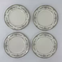 Set of 4 Shenandoah 9729 Noritake Bone China Salad Plates 8.25"
