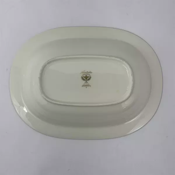 Noritake Shenandoah 9729 Bone China Japan Rim Ivory Oval 10.5" Vegetable Bowl
