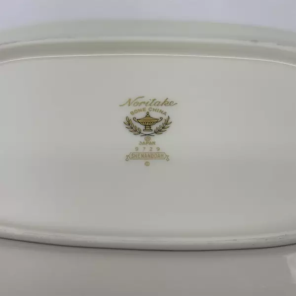 Noritake Shenandoah 9729 Bone China Japan Rim Ivory Oval 10.5" Vegetable Bowl