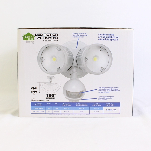 Costco Home Zone Security LED Motion Activated Security Light 2000 Lumens White