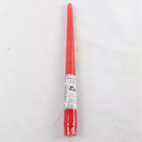 Set of 4 Red 12" Concord Taper Candles New Sealed Slim Dining Decor