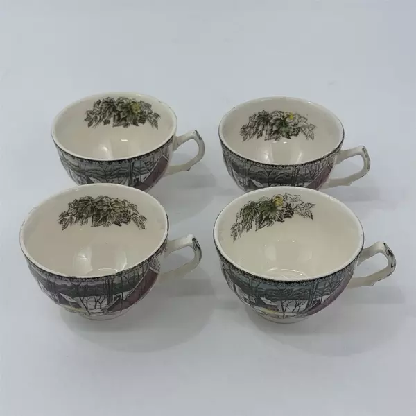 Set of 4 Johnson Brothers Friendly Village The Ice House Cups