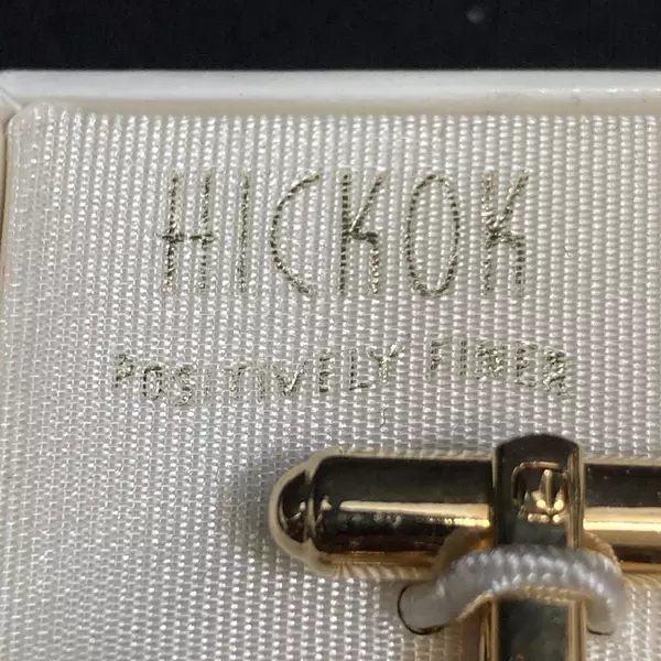 Vintage Pair Of Hickok General Steam Engine Gold Tone Cufflinks 