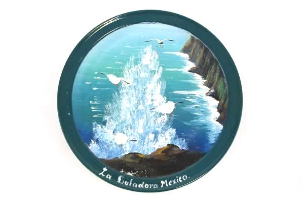 Lot of 2 Hand Painted Plates Norma Beauty Rose DeWitt La Lufadora Mexico