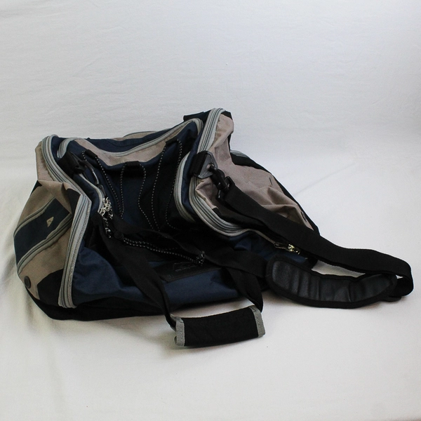 Ozark Trail Travel/Camping Medium Size Duffel Bag Soft Side Blue/Black/Beige