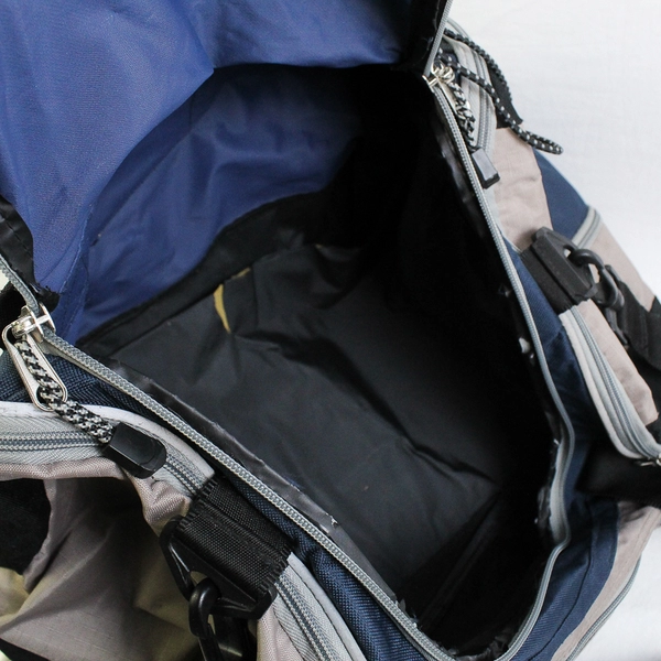 Ozark Trail Travel/Camping Medium Size Duffel Bag Soft Side Blue/Black/Beige