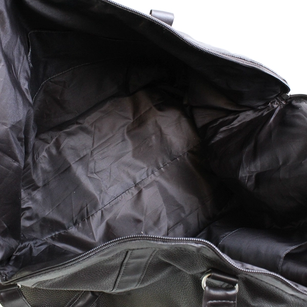 Unbranded Solid Brown Color Faux Leather Large Women's Tote Bag Zipper Closure