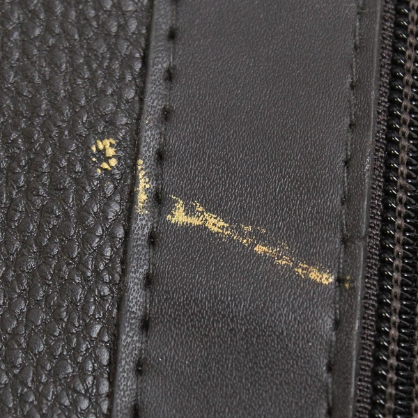 Unbranded Solid Brown Color Faux Leather Large Women's Tote Bag Zipper Closure