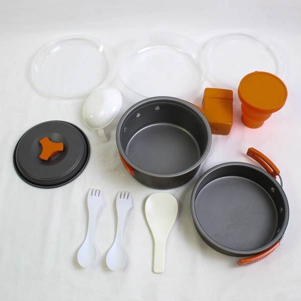 Gear4U Cooking Series Camping Cookware Kits W/ Extra Utensils/Tool 14 Pcs