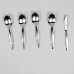 Lot Of 5 Oneida Silver Satin Teresa (Stainless) Flatware 5 Soup Spoons & 1 Knife
