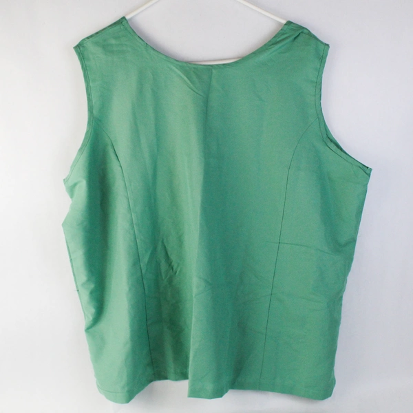 Salon Studio Tank Top Women XX Green 100% Polyester Sleeveless Pullover
