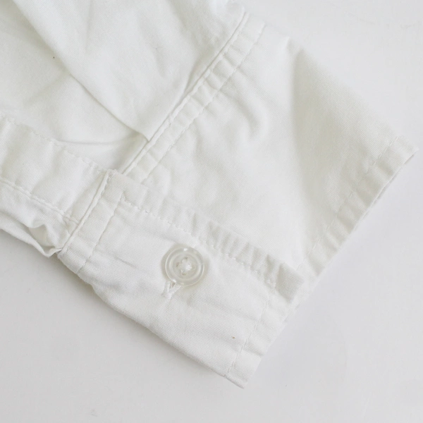 A New Day Plain White Button-Up Long-Sleeved Shirt Women's Size Small