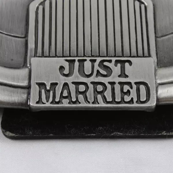 Sixtrees Pewter Vintage Photo Just Married Picture Frame 5 × 3.5"