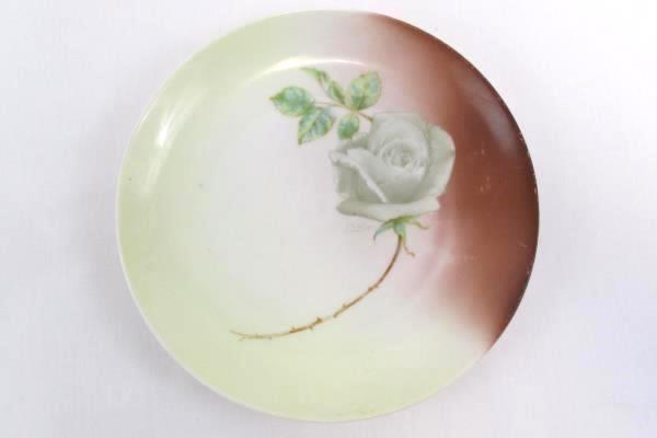 Lot of 2 Hand Painted Plates Norma Beauty Rose DeWitt La Lufadora Mexico