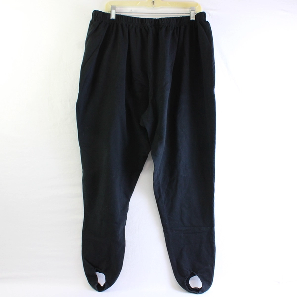 All American Comfort Women's 2X Tall Black Foot Loop Dance Sweat Pants